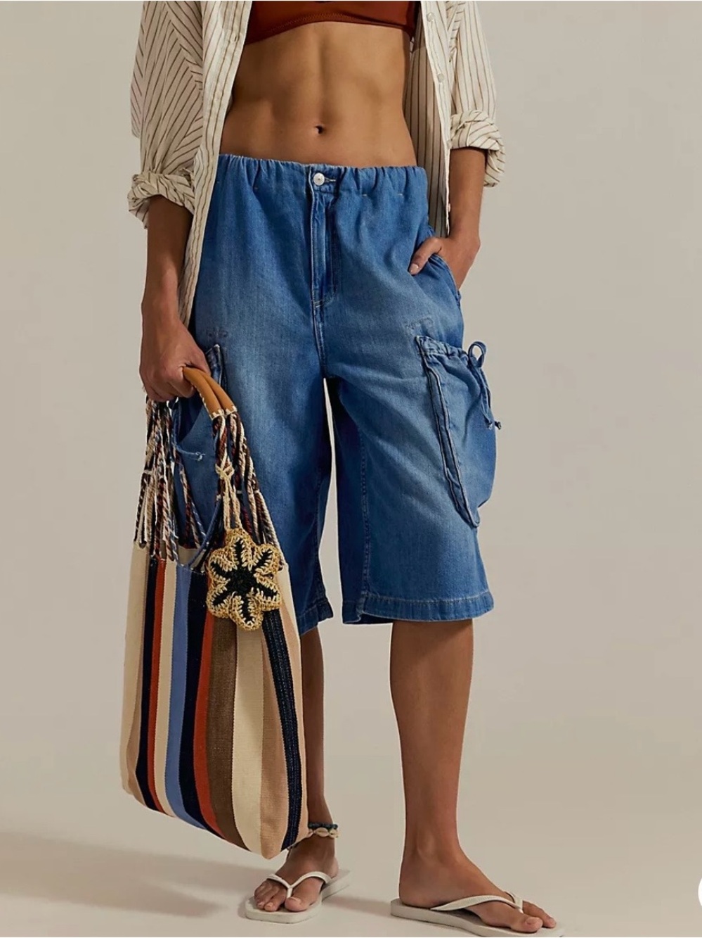 Free People We The Free Marty Pull-On Crop Wide-Leg Jeans XS